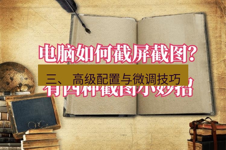 截图软件 三、 高级配置与微调技巧