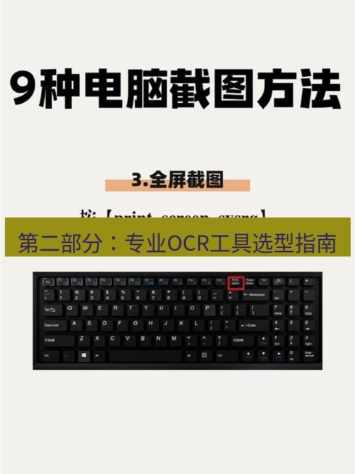 截图工具 第二部分：专业OCR工具选型指南