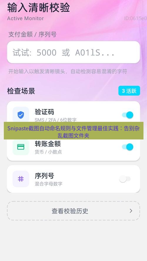 Snipaste截图自动命名规则与文件管理最佳实践：告别杂乱截图文件夹