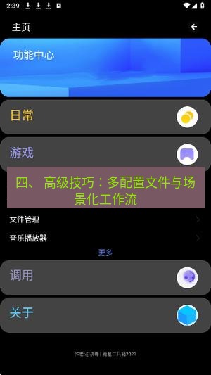 截图工具 四、 高级技巧：多配置文件与场景化工作流