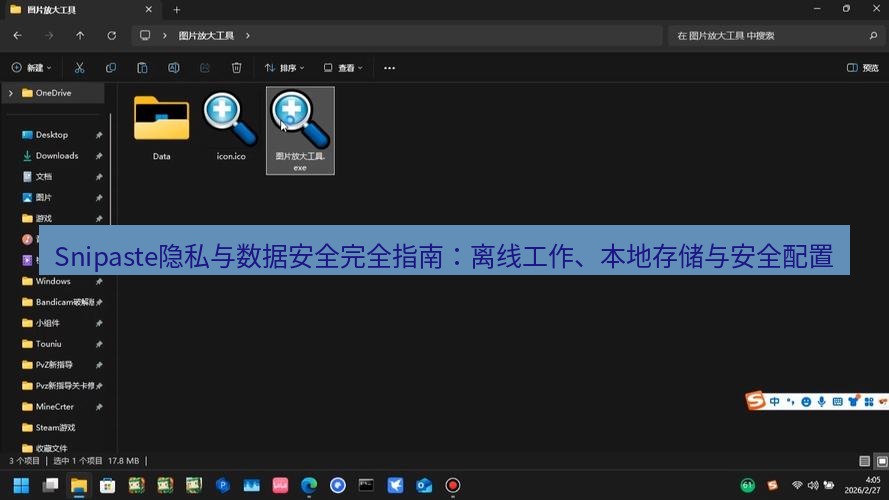 Snipaste隐私与数据安全完全指南：离线工作、本地存储与安全配置